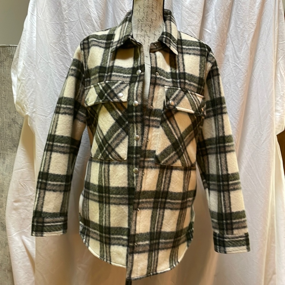 Blank NYC Plaid Wool Blend Shacket